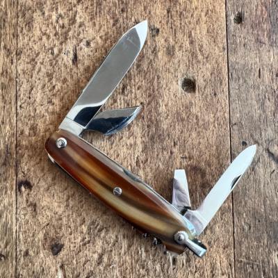 OCCASION - Canif 10 cm 6 pièces - Corne Blonde