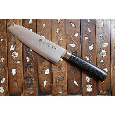 Kyoto Santoku 17.5 cm - Acier 3 couches - DAMAS