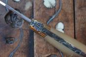 Laguiole 12 cm  tire-bouchon - Corne et lame brillante