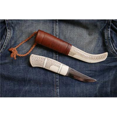 Puukko Sami - Acier carbone et bois de renne