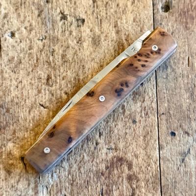 Le Français - Damas inox et loupe de thuya