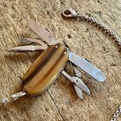 Couteau d'Occasion - Onglier Drouhin Corne et chaine argent