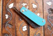 L'Âme du tonneau 8 cm - Acier carbone et chêne peint bleu