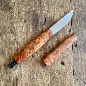 Couteau à Champignon  - Racine de Bouleau teinté