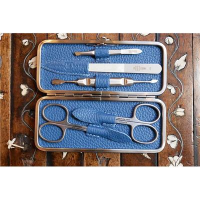 Trousse ciseaux à ongles , ciseaux à peaux - Bleu royal