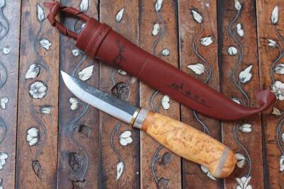 Puukko  saami- Bouleau insert bois de renne