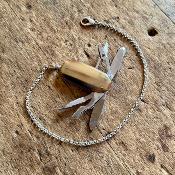 Couteau d'Occasion - Onglier Drouhin Corne et chaine argent