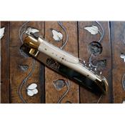 Laguiole 12 cm tire-bouchon - Corne et laiton