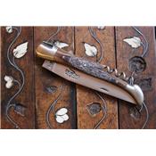 Laguiole 12 cm tire-bouchon - Chêne de barrique et inox