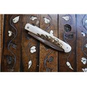 Le Sauveterre 11 cm - Bois de cerf et ressort demi guilloché