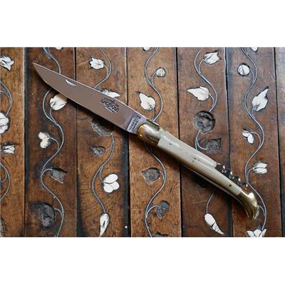 Laguiole 12 cm tire-bouchon - Corne et laiton