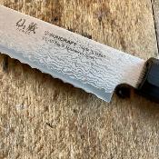 Couteau à pain 23 cm - damas et pakkawood
