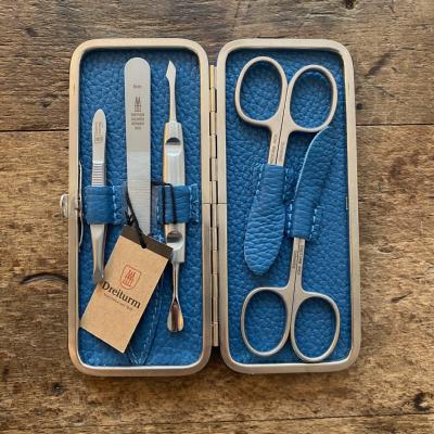 Trousse manucure - ciseaux à ongles , ciseaux à peaux - Bleu royal