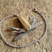 Couteau d'Occasion - Onglier Drouhin Corne et chaine argent