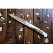 Le Sauveterre 11 cm - Bois de cerf et ressort demi guilloché