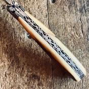 Couteau d'Occasion - Capuchadou Ivoire de Mammouth et Damas