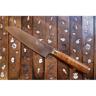 Couteau Santoku - Damas et érable