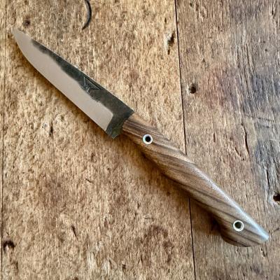 Couteau d'office - Acier carbone forgé main - Noyer