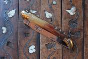 Laguiole 12 cm  tire-bouchon - Corne et lame brillante